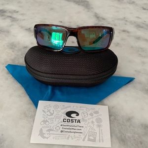 Costa Del Mar FANTAIL Polarized Sunglasses Tortoise 580P Green Lens